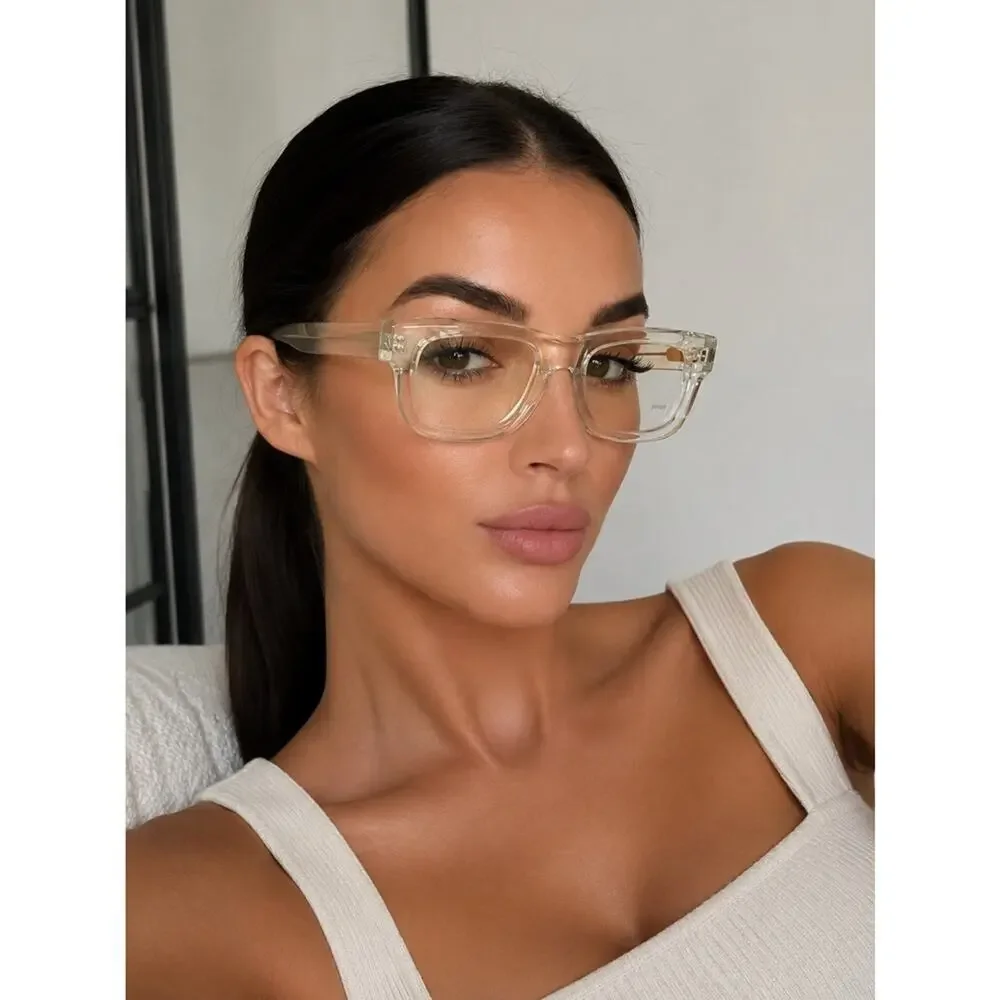 NEW!!! Victoria Beckham VB2671 771 Transparent Square Frame Glasses Authentic